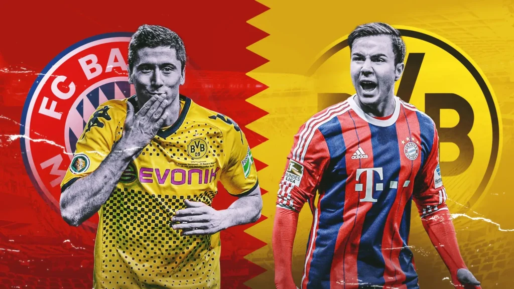 teilnehmer: fc bayern münchen gegen borussia dortmund tabelle